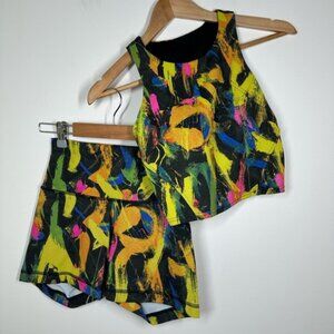 Lululemon Training Tank Top and Wunder Train Short Set graffiti